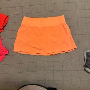 Lululemon Pace Rival Mid—Rise Skort - Light Orange - Size 6